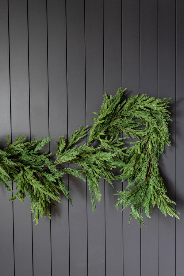 Norfolk & Cypress Mixed Real Touch Garland - 9 ft