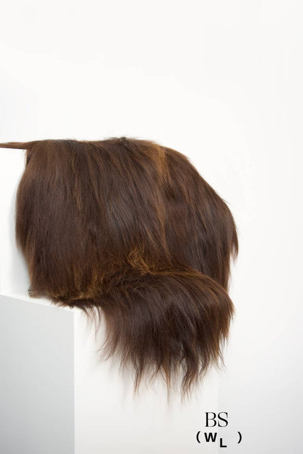 Dark Brown Icelandic Sheepskin Throw Rug
