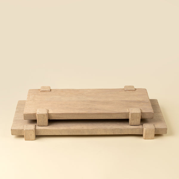 Drift Pedestal Tray - Bleached