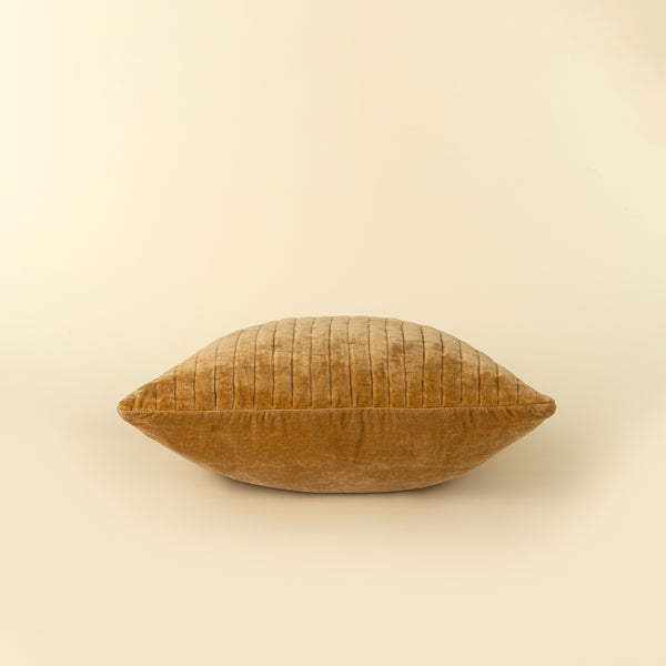 Velvet Stripe Pillow - Gold