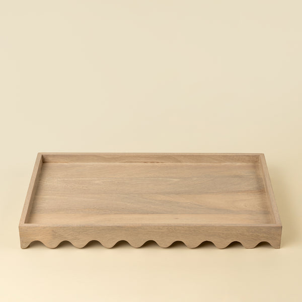 Scalloped Edge Rectangular Tray
