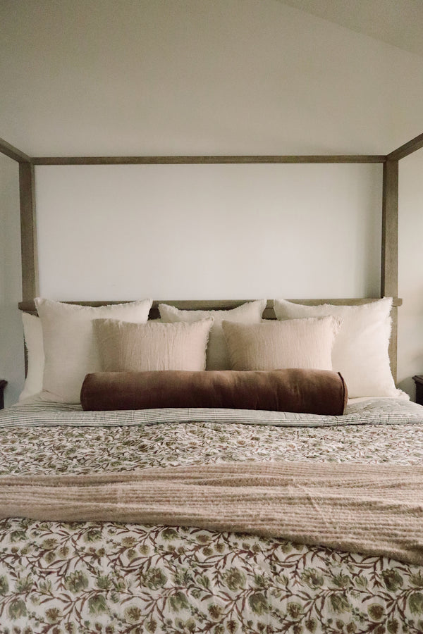 Vera Velvet Long Bolster - Clove