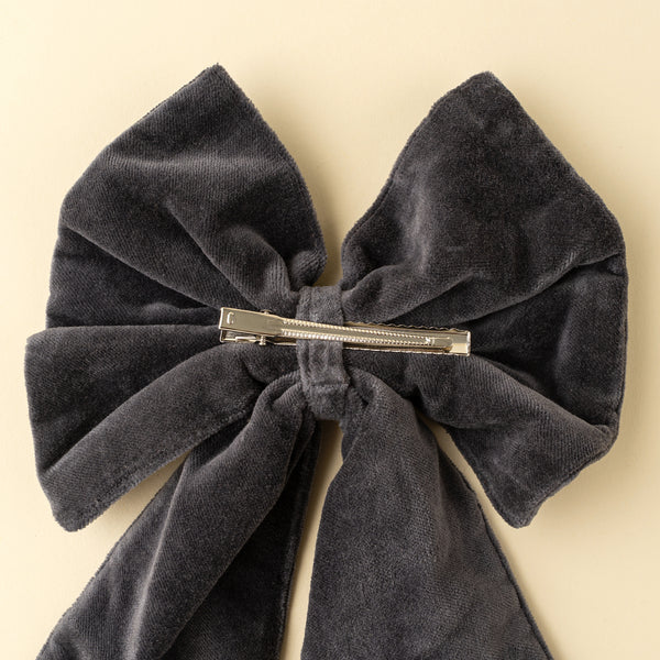 Velvet Bow Clip