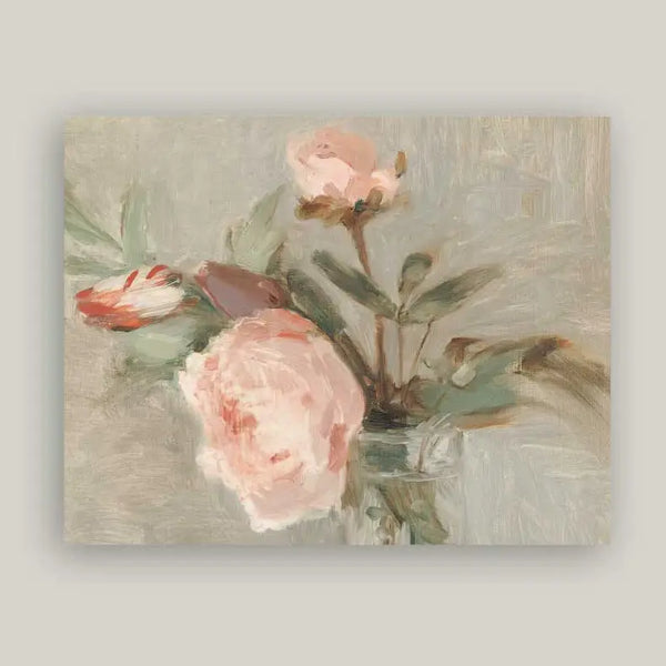 Light Pink Roses Antique Artist Board
