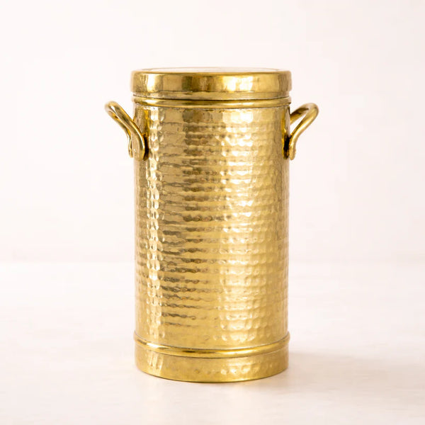 Brass Hammered Canister