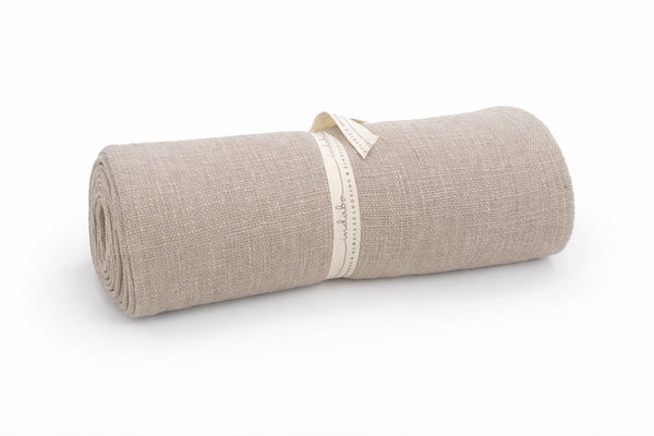 Selena Linen End of Bed Blanket - Grey Beige