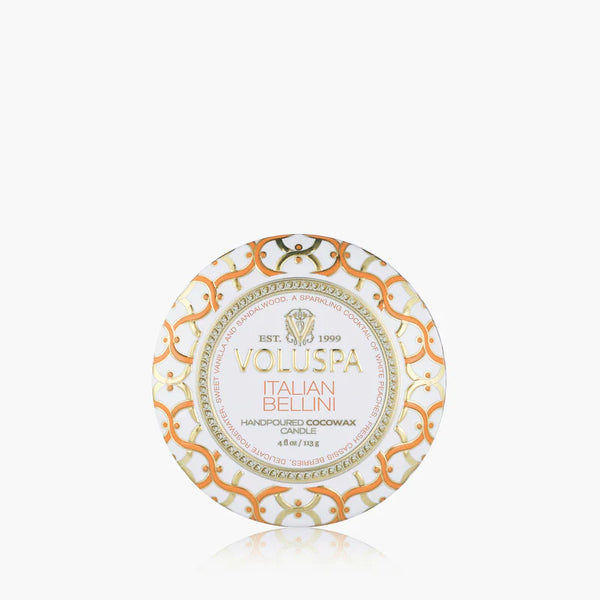 Italian Bellini Mini Tin Candle