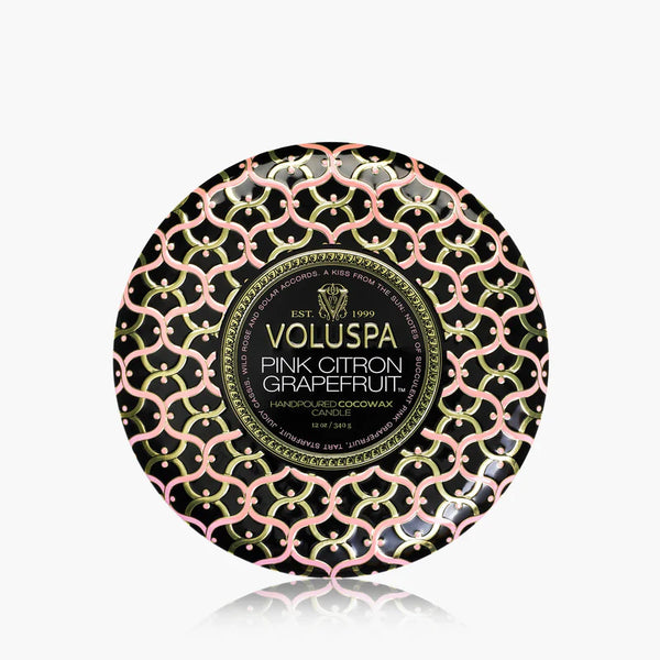 Pink Citron Grapefruit 3 Wick Tin Candle
