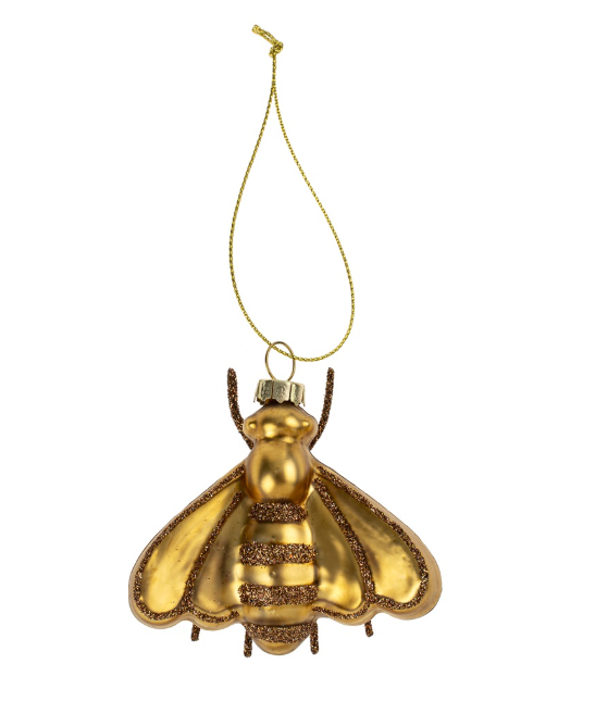 Golden Bee Holiday Ornament