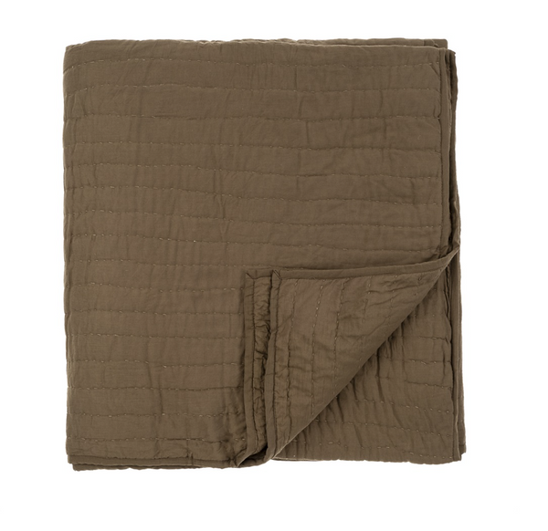 Cloud Kantha Comforter - Carob