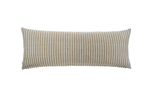 Pinstripe Linen Pillow - Natural