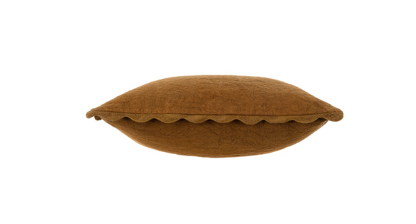 Scalloped Edge Pillow 20 x 20 - Bronze