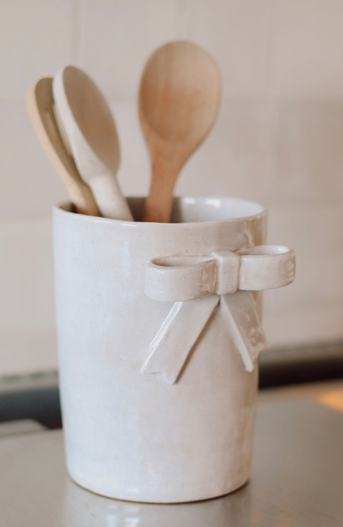 Stoneware Bow Crock