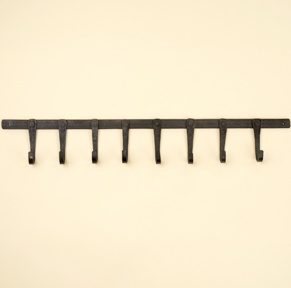 Forged Iron Wall Hook - 8 Hooks