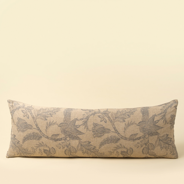 Meadowlark Pillow - Grey Blue