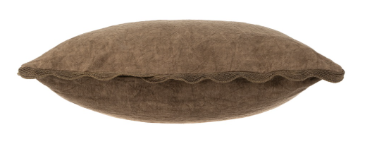 Scalloped Edge Pillow - Mink