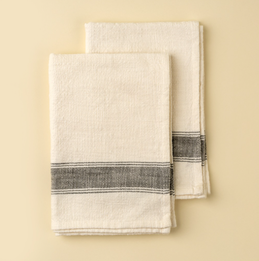 Grain Sack Tea Towels - Grey