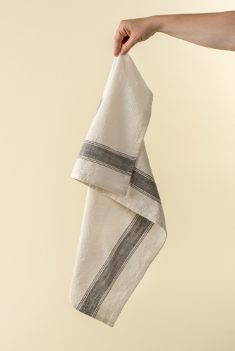 Grain Sack Tea Towels - Grey