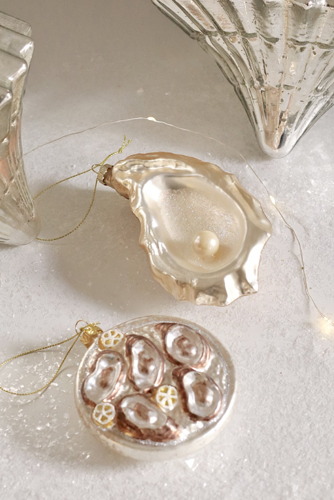 Gilded Oyster Platter Ornament