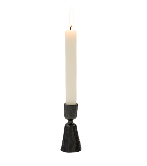 Zora Forged Candlestick - Gunmetal