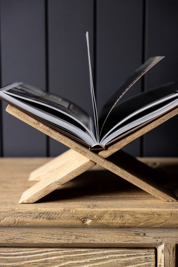 Reclaimed Elm Wood Book Stand