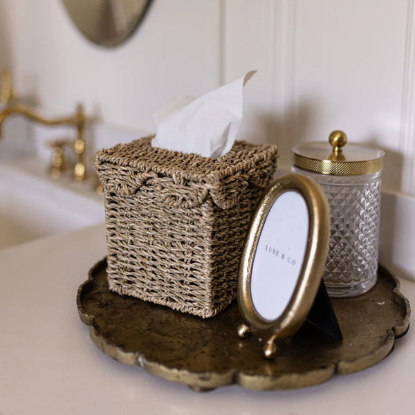 Woven Seagrass Tissue Box Cover