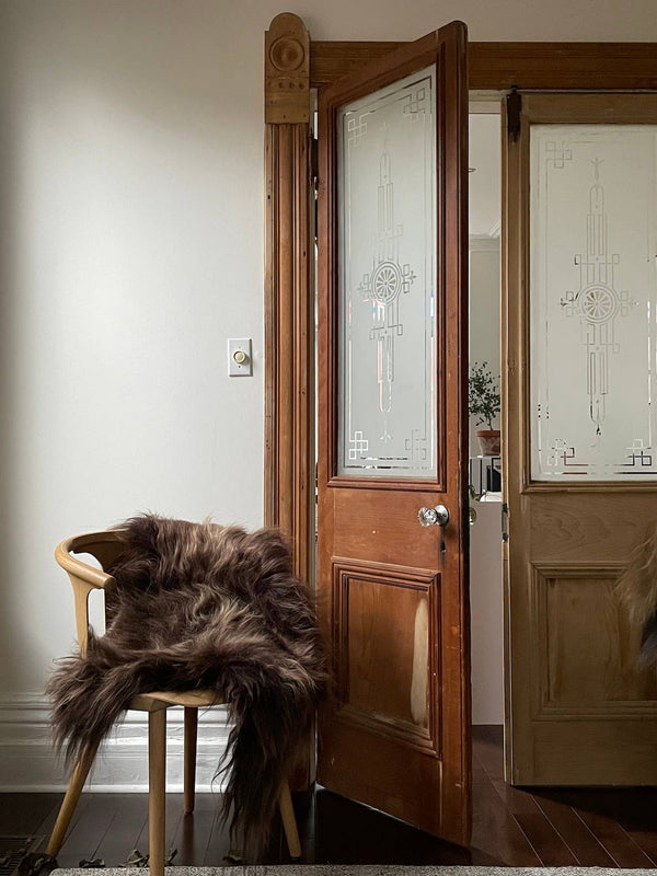 Dark Brown Icelandic Sheepskin Throw Rug