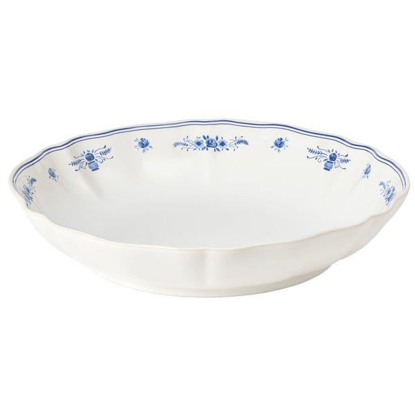 Vila White-Blue Pasta/Serving Bowl