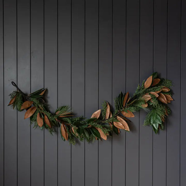Magnolia Norfolk Cypress Mixed Real Touch Garland - 6 ft