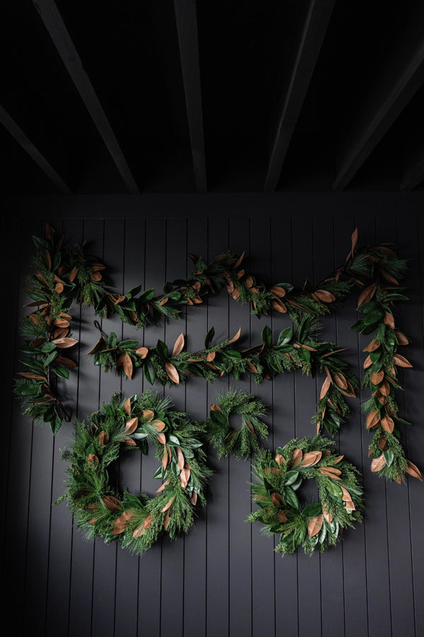 Magnolia Norfolk Cypress Mixed Real Touch Garland - 6 ft