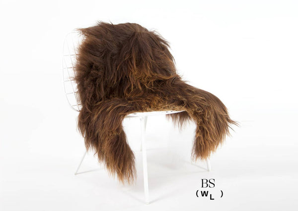Dark Brown Icelandic Sheepskin Throw Rug