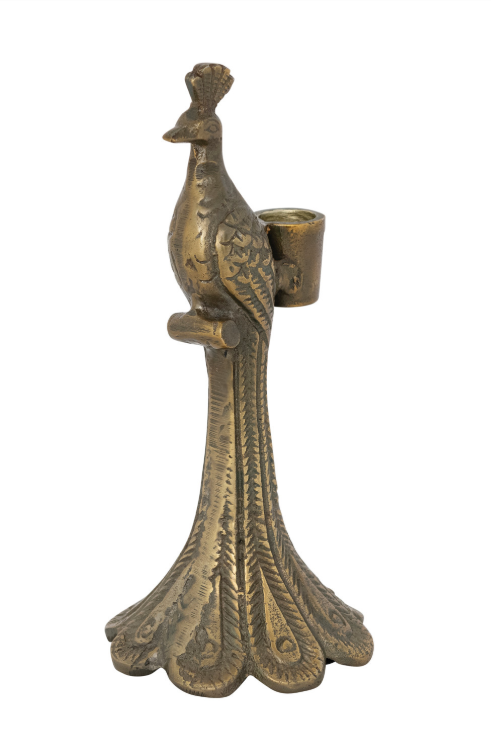Peacock Taper Holder