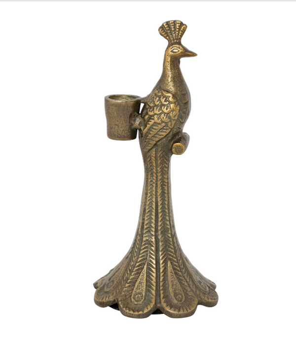 Peacock Taper Holder