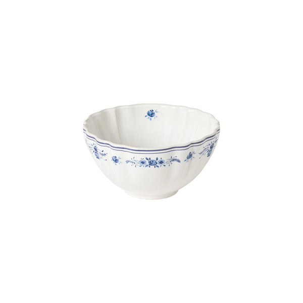Vila White-Blue Soup/Cereal Bowl Set