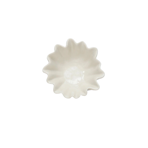 Small Stoneware Fluted Bowl - White