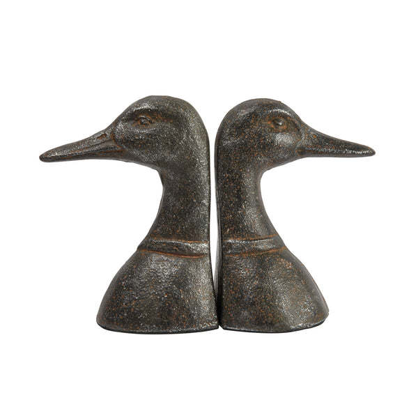 Cast Iron Duck Head Bookends