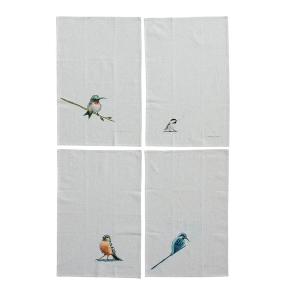 Bird Print Tea Towel Set