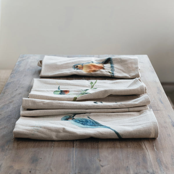 Bird Print Tea Towel Set