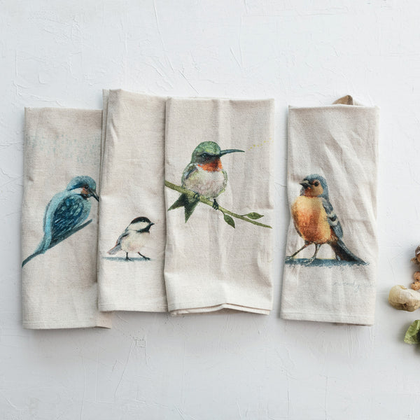 Bird Print Tea Towel Set