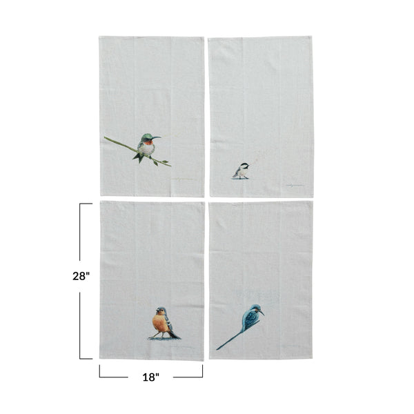 Bird Print Tea Towel Set