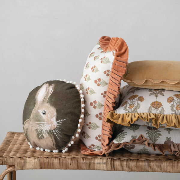 Whimsical Rabbit Pillow