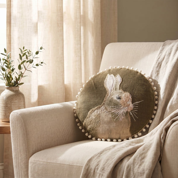 Whimsical Rabbit Pillow