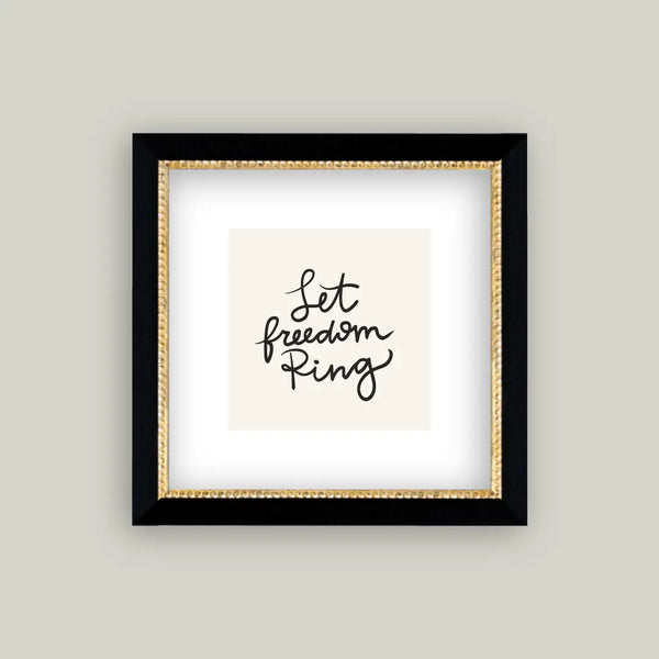 Let Freedom Ring Framed Antique Art