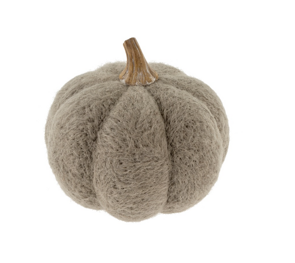 Grey Felt Pumpkin