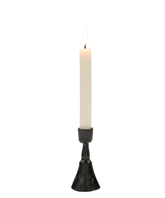 Zora Forged Candlestick - Gunmetal