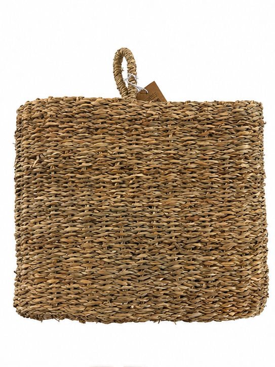 Hand-Woven Seagrass Wall Basket