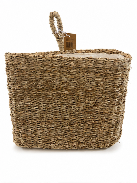 Hand-Woven Seagrass Wall Basket
