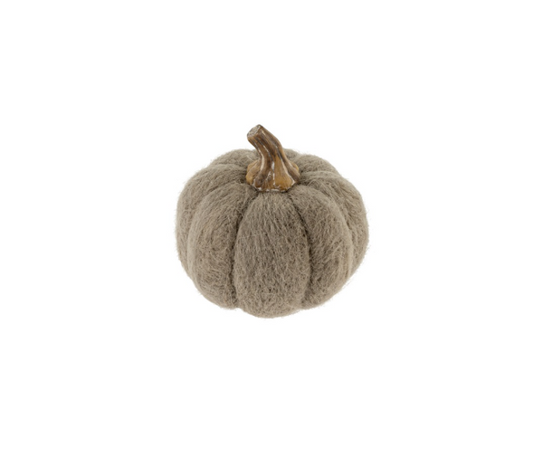 Grey Felt Pumpkin