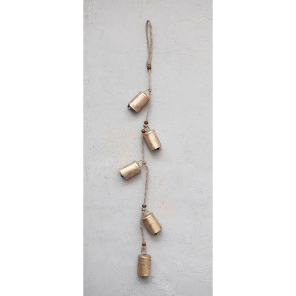 Hanging Metal Bells - 28"H