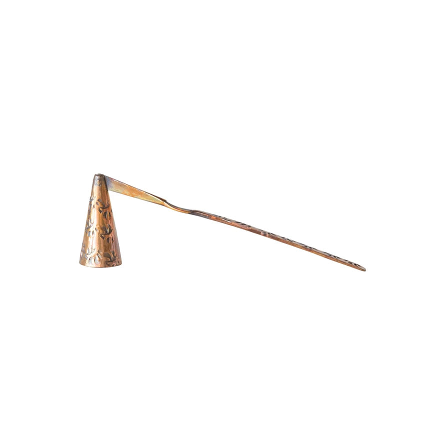Debossed Copper Candle Snuffer - Burnt Finish – Interior Matters